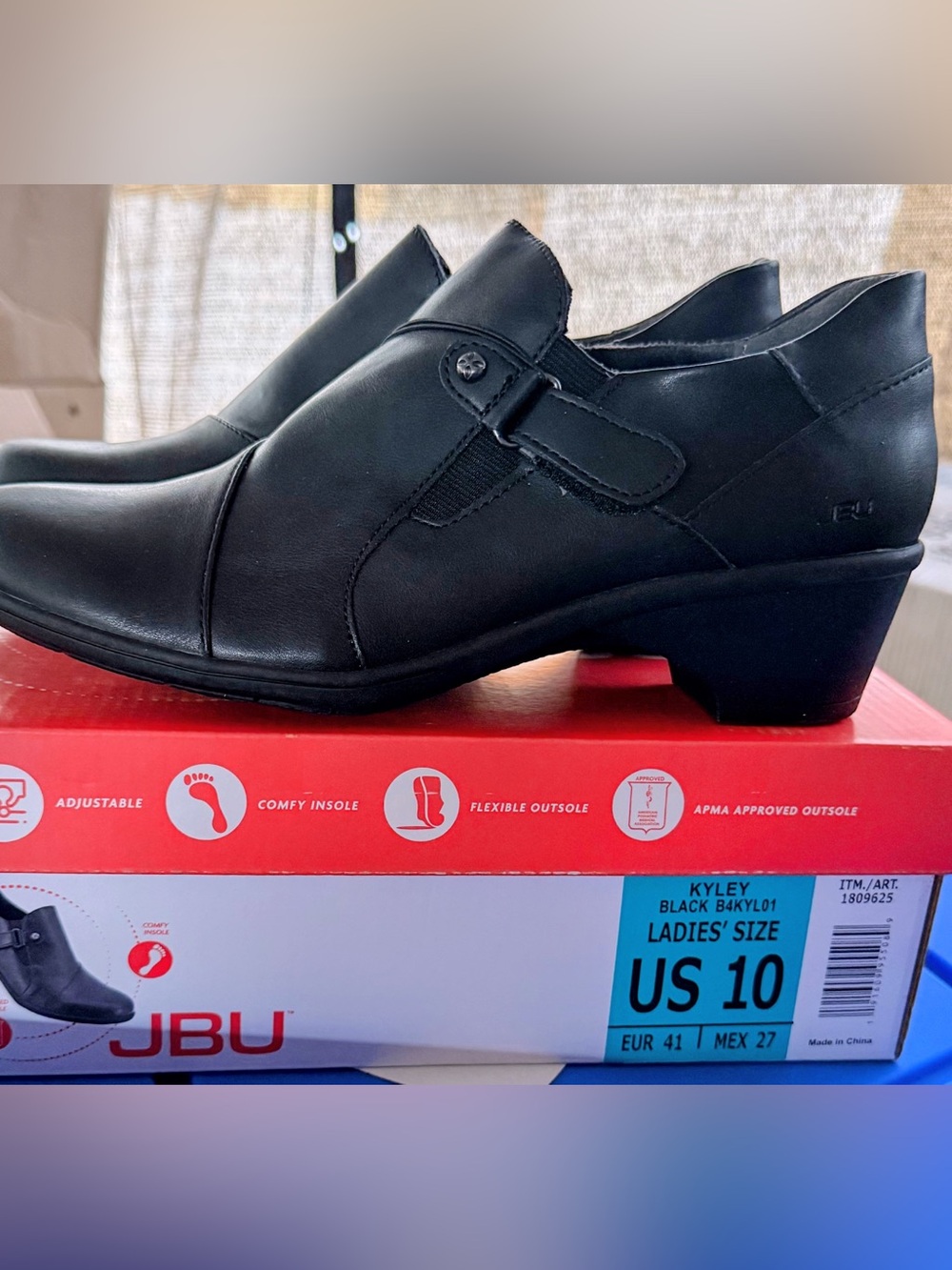 JBU KyLey Black Slip-On Ankle Booties